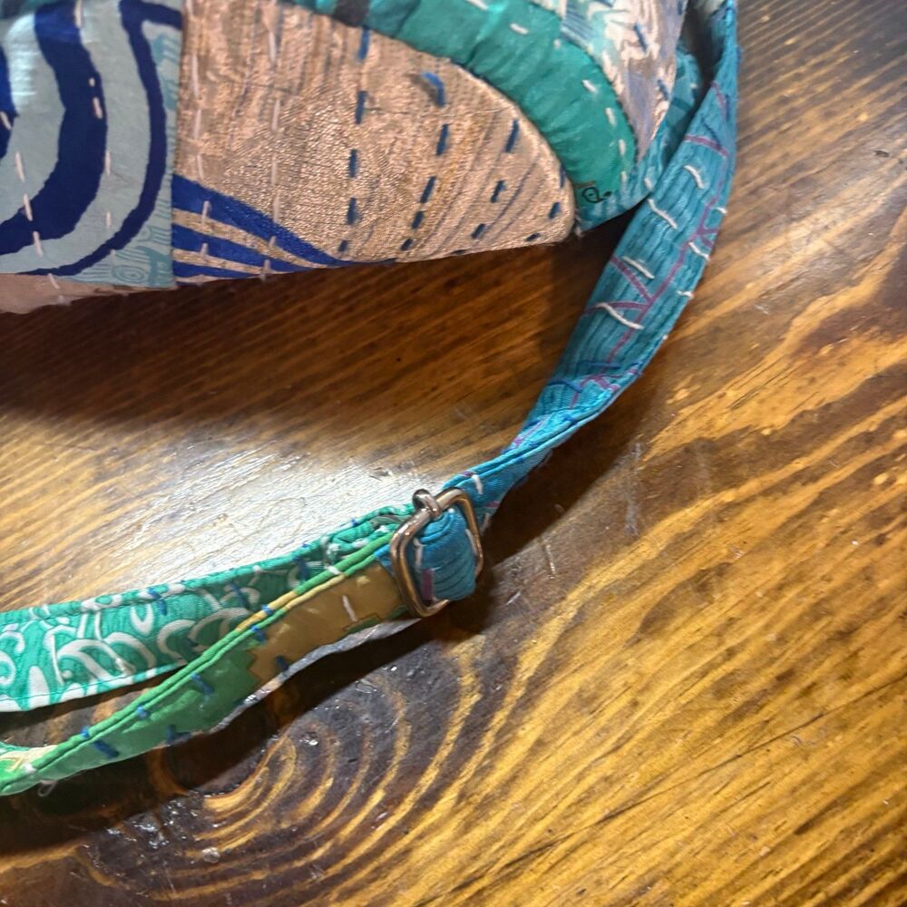 World Market Blue Patchwork Purse - image 7